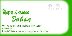 mariann dobsa business card